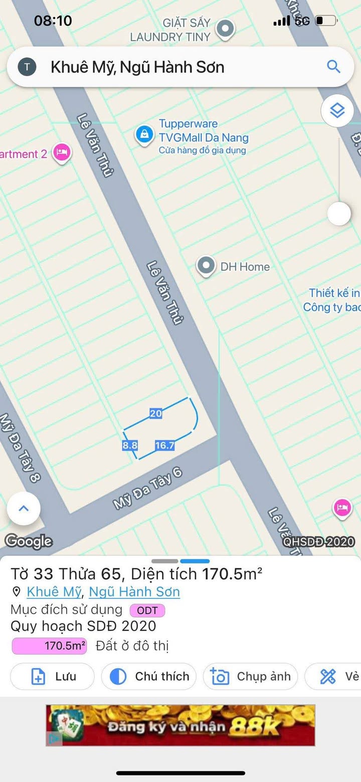 FrontHouse 2MT Lê Văn Thủ, Mỹ An 170.5m² giá 23.5 tỷ - Đầu tư sinh lời!