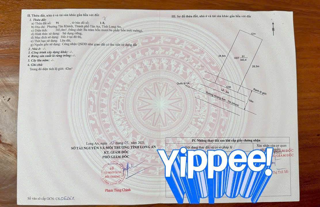 Đất thổ cư mặt tiền đường Hoàng Anh, Tân Khánh, 336m², giá 5.5 tỷ - Cơ hội đầu tư hiếm có!