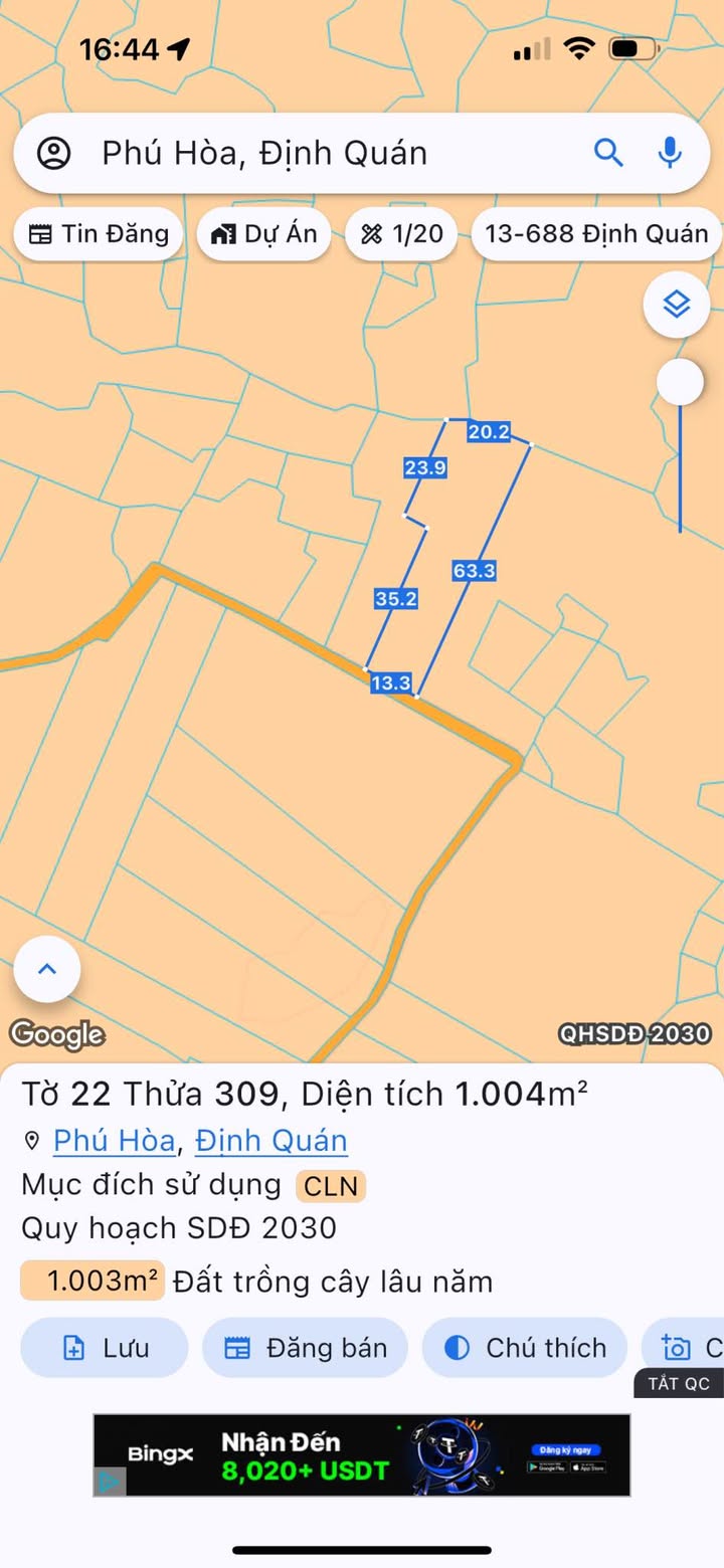 Đất nền Phú Hòa, Định Quán 884m² chỉ 399 triệu - Đầu tư sinh lời ngay!