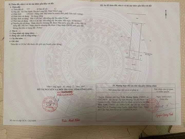 Đất nền Tân Hạnh, Vĩnh Long 139m² giá 379 triệu - Cơ hội đầu tư tuyệt vời!