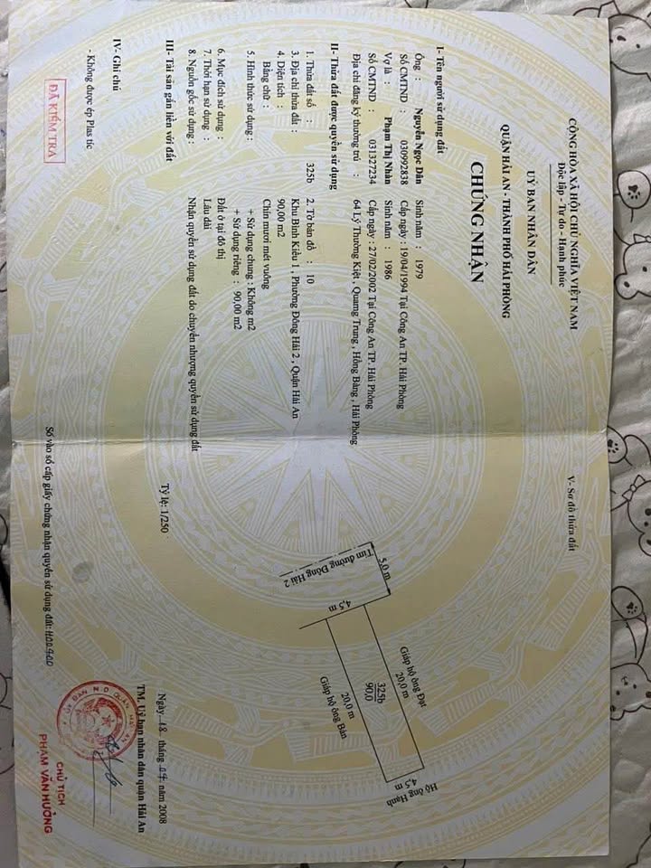 Đất mặt đường Đông Hải 2, quận Hải An 90m² giá 6.999 tỷ - Hàng hiếm vị trí đẹp nhất!