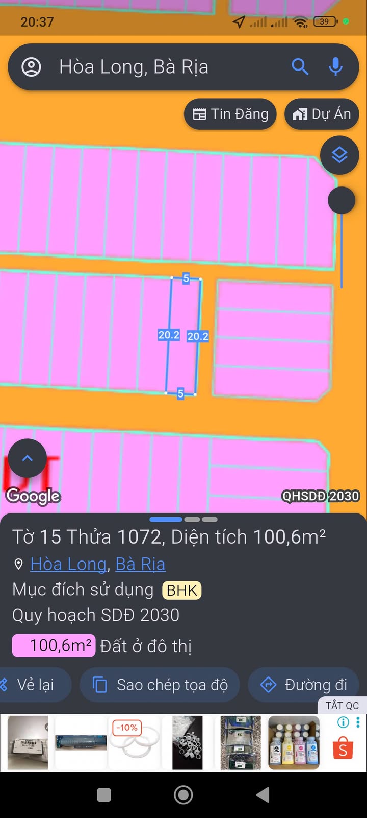 Đất nền Bà Rịa - Vũng Tàu 100m² giá 3.8 tỷ - Cặp góc thoát hiểm chính chủ!