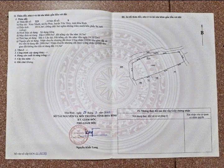 Đất thổ cư Đa Phúc, Yên Thủy, Hòa Bình 14m² giá chỉ nhỉnh triệu - Cơ hội sinh lời cao!