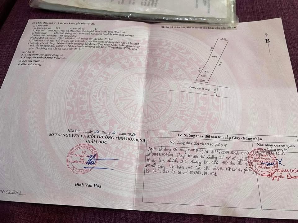 Đất nền Hòa Bình 123.5m² giá thỏa thuận - Đường rộng, mặt tiền 5m!