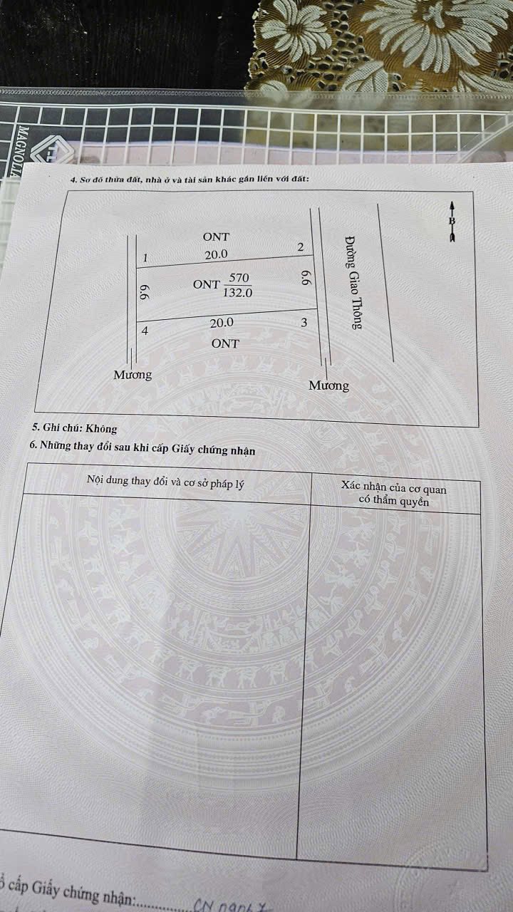 Đất thổ cư Bảo Yên, Thanh Thủy 132m² - Mặt tiền 6,6m, giao thông thuận lợi!