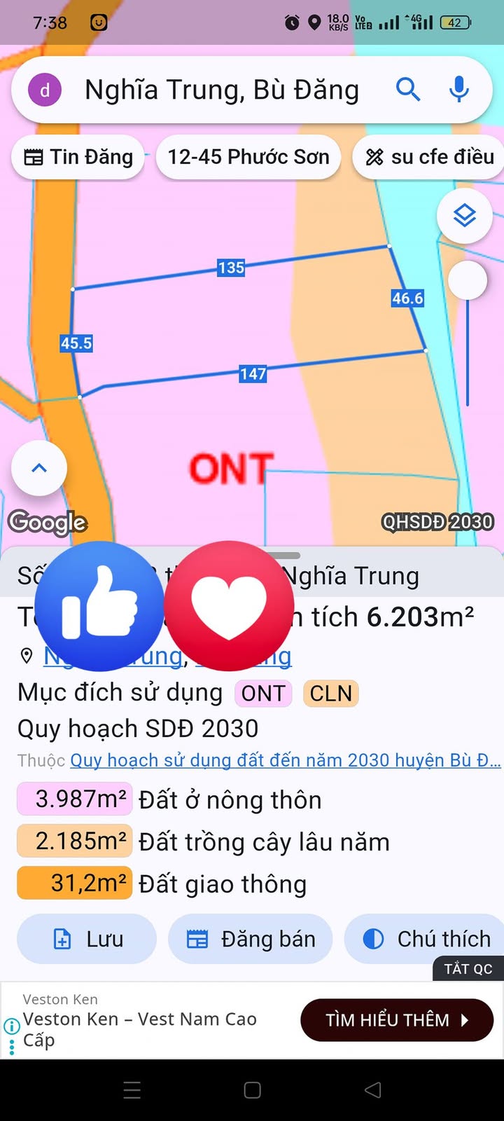 Đất nền xã Nghĩa Bình, huyện Bù Đăng, 6200m², giá 1.5 tỷ - Đầu tư sinh lời cao!