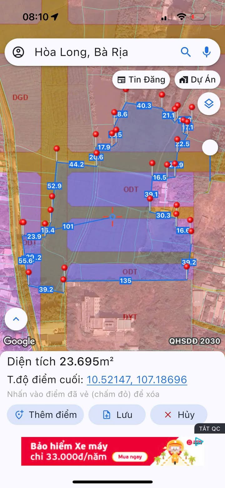 Đất nền Hòa Long, Bà Rịa 23.000m² giá 70 tỷ - Cơ hội đầu tư sinh lời