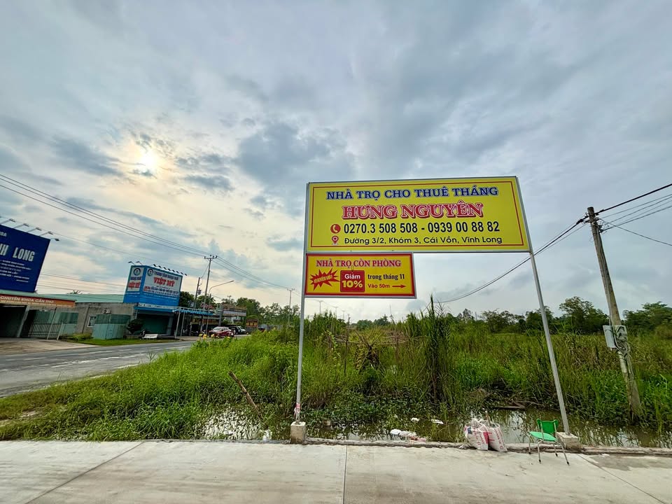 Nhà trọ Hưng Nguyên - Cái Vồn, Vĩnh Long, 48m² - An ninh tốt, thoáng mát!