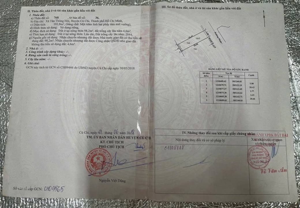 Đất mặt tiền đường 85, phường Tân Thông Hội, Củ Chi - 102m² giá 2 tỷ - Đầu tư sinh lời!