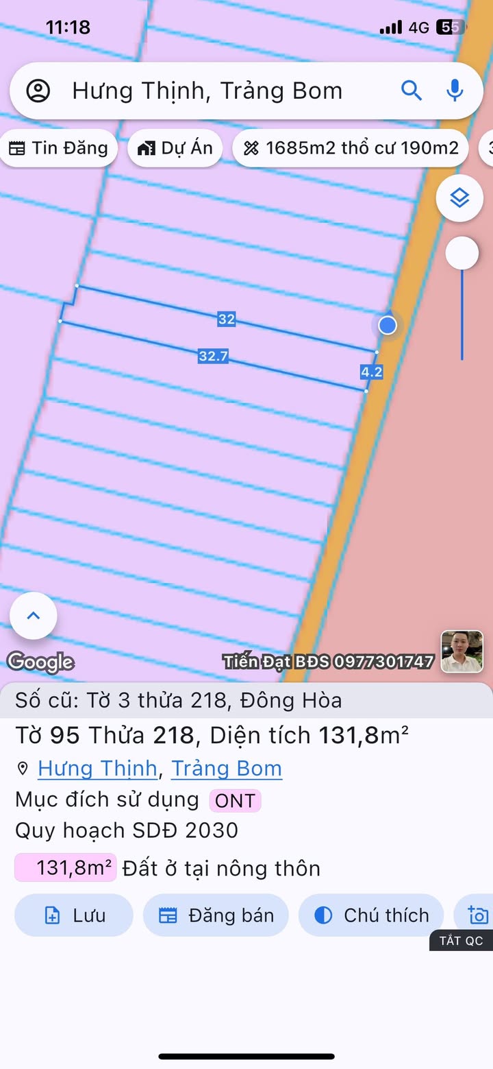 Nhà mặt tiền chợ Bàu Cá, Đông Hòa, Trảng Bom 134m² - Cơ hội kinh doanh tuyệt vời!