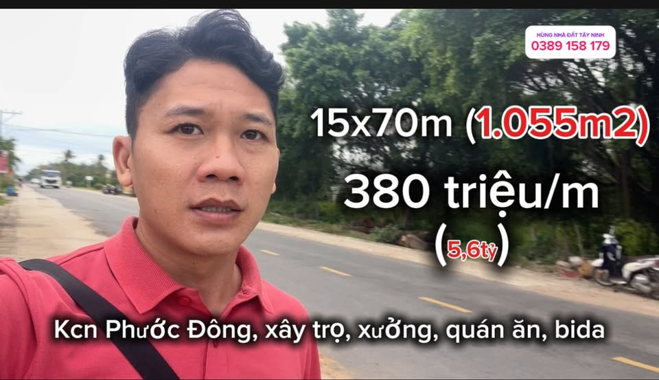 Đất thổ cư 1050m² tại Tây Ninh - Giá chỉ 370 triệu, mặt tiền đẹp!