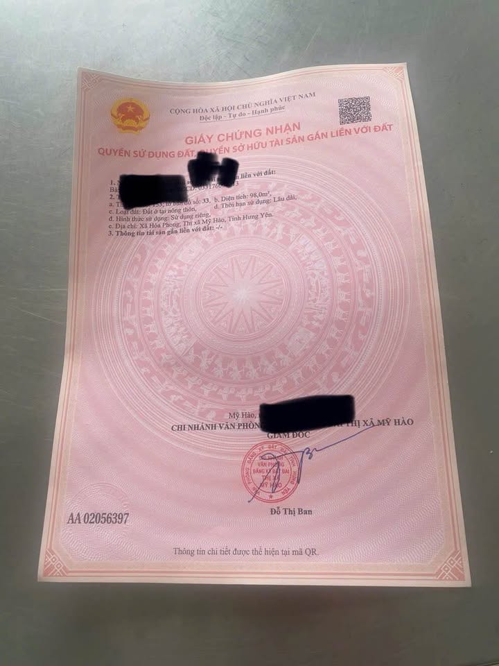 Đất nền Phúc Thọ, Hòa Phong, Mỹ Hào 98m² - Đường rộng, giá tốt chỉ 2 tỷ!