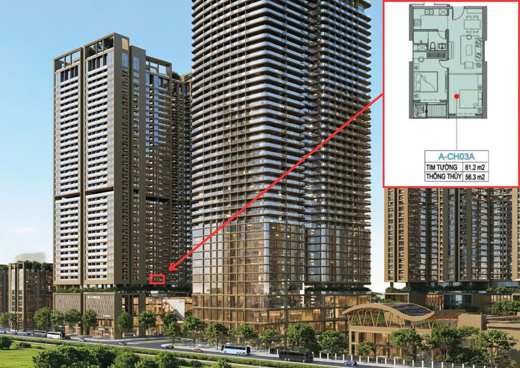 Căn hộ 2 phòng ngủ Sunshine Legend City 56m² giá 2.97 tỷ - Thiết kế sang trọng, view bể bơi!