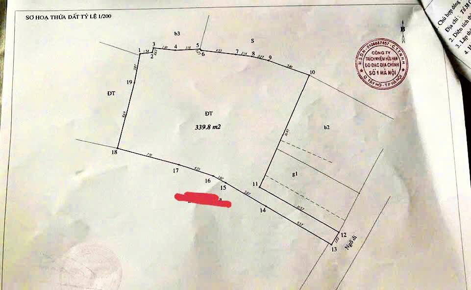 Đất nền Xuân La, Tây Hồ 340m² giá 6.46 tỷ - Đường ô tô vào tận nơi!