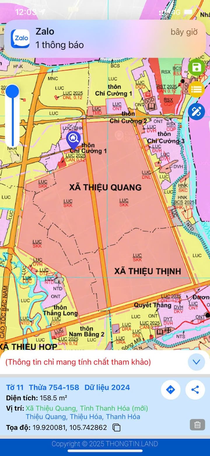 Đất nền xã Thiệu Quang 100m² giá 2 tỷ - Gần khu công nghiệp Giang Quang Thịnh!