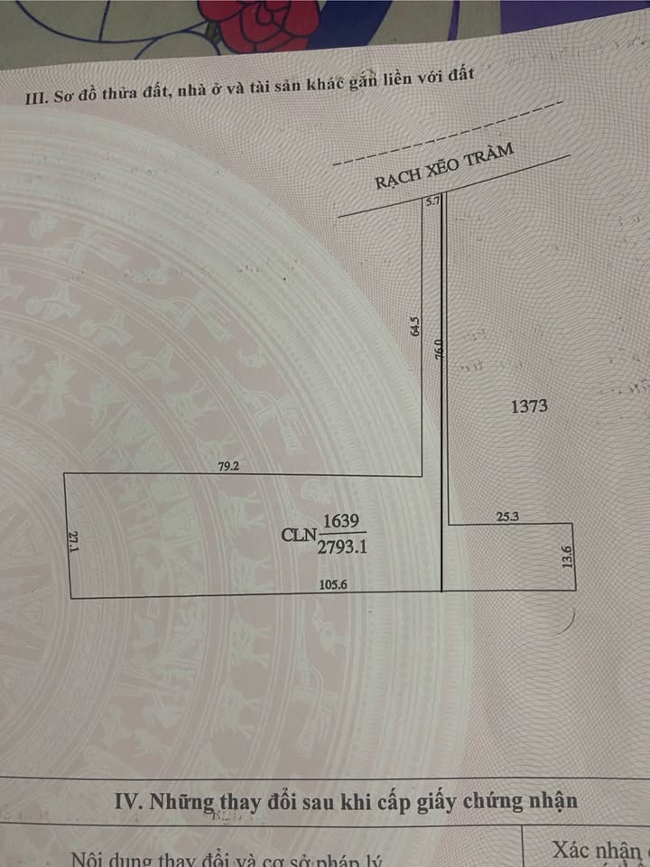 Đất vườn tại Phú Thứ, Cái Răng, Cần Thơ - Diện tích 1800m², giá chỉ 500 triệu!