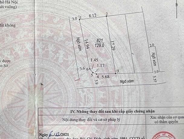 Đất nền Thụy Hương Chương Mỹ 129m² giá 4.63 tỷ - Vị trí đắc địa, sổ đỏ chính chủ!