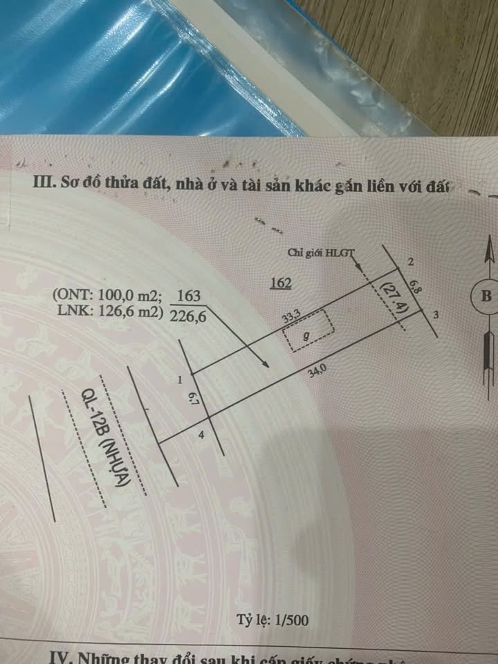 Đất nền 231m² tại đường 12B, Ngọc Lương - Giá 2.95 tỷ, cơ hội đầu tư hấp dẫn!