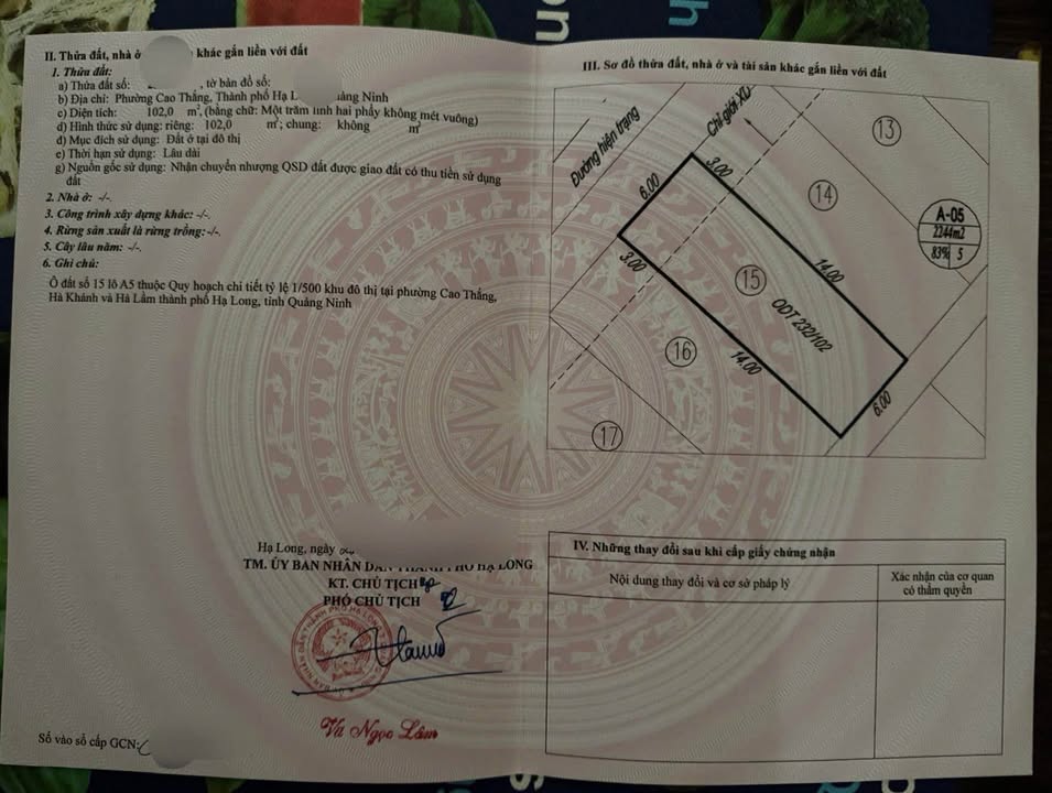 Đất nền LIDECO Hạ Long 102m² giá 4.892 tỷ - Đầu tư sinh lời ngay!