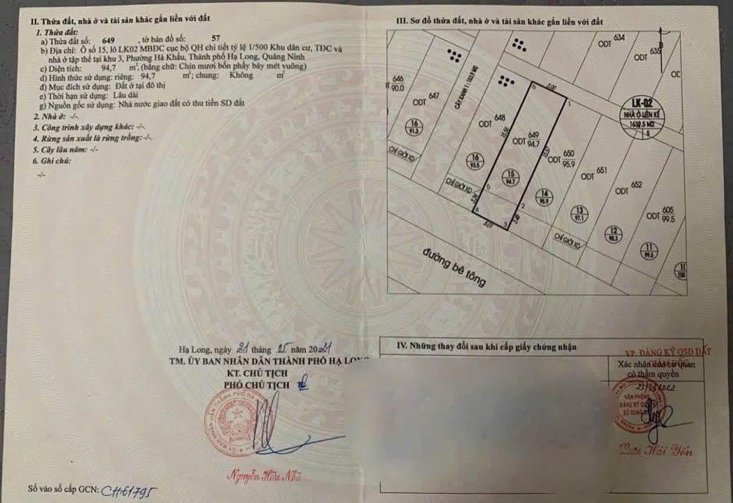 Bán đất Đầm Sen, Hà Khẩu, 94.6m² - Đường to, vị trí đắc địa!