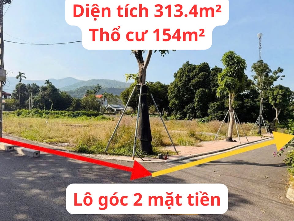 Đất nền xã Cư Yên, huyện Lương Sơn 313.4m² giá 3 tỷ - Lô góc 2 mặt tiền