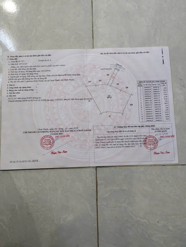 Đất nền 5 sào Minh Thành, Chơn Thành giá 1.08 tỷ - Cơ hội đầu tư hấp dẫn!