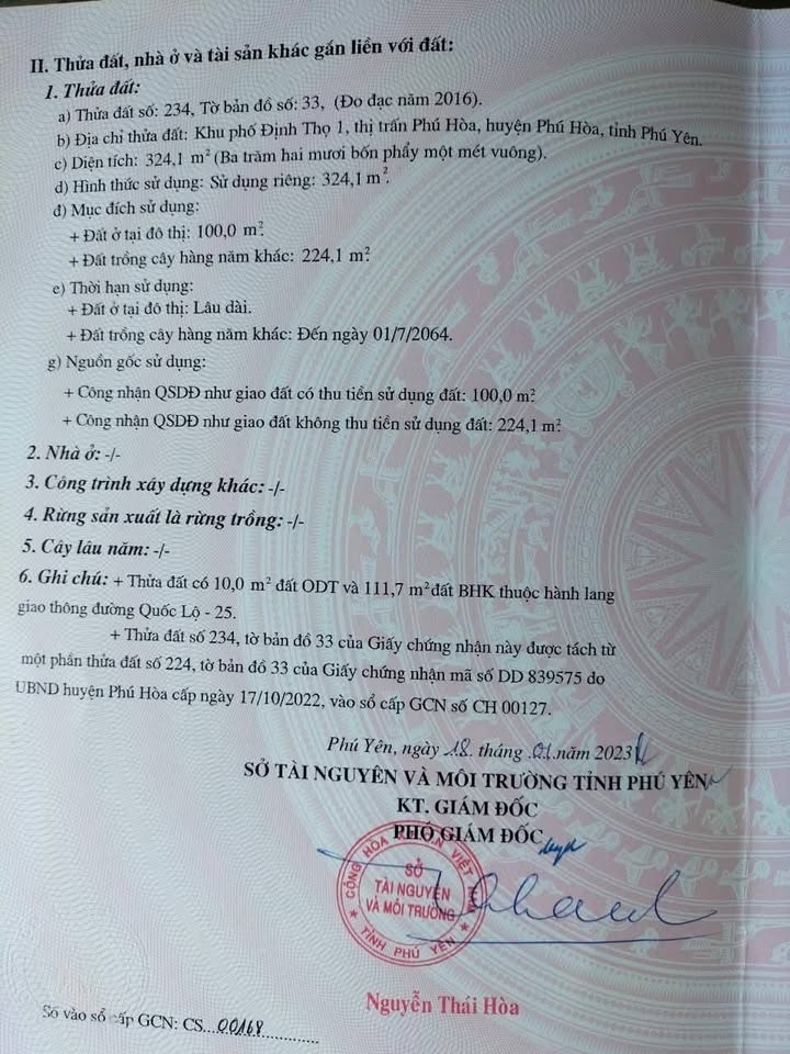 Đất nền mặt tiền Quốc lộ 25, thị trấn Phú Hoà, 324m² - Cơ hội đầu tư hiếm có!