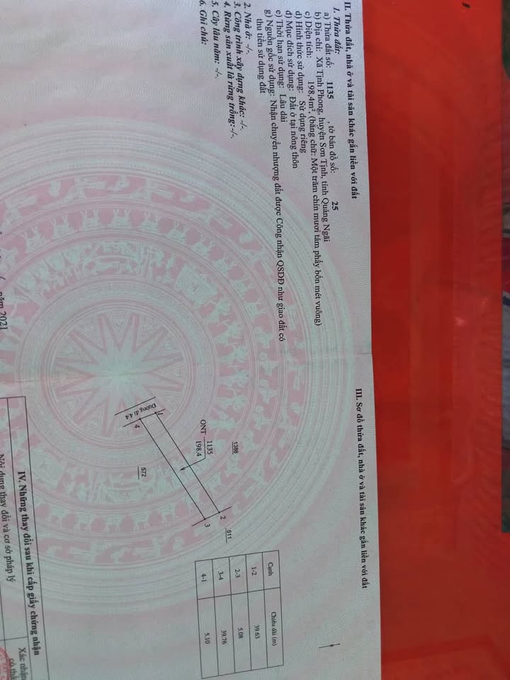 Đất thổ cư Tịnh Phong 200m² giá thỏa thuận - Cơ hội đầu tư hấp dẫn!