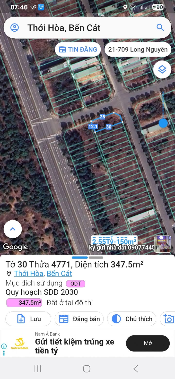 Đất nền góc 5c21, Mỹ Phước 4, Bến Cát 360m² - Giá thỏa thuận hấp dẫn!