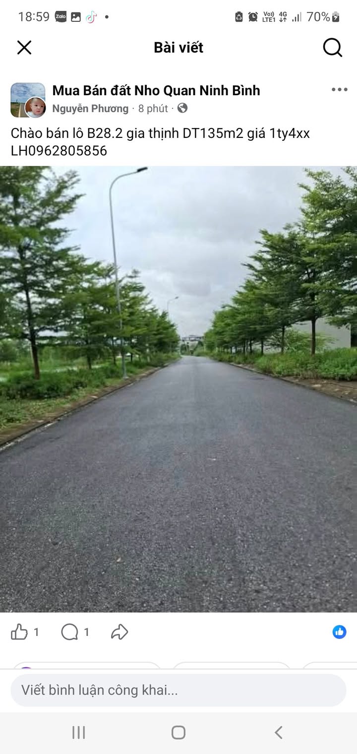 Đất nền Gia Thịnh, Gia Viễn 135m² giá 1.4 tỷ - Cơ hội đầu tư hấp dẫn!