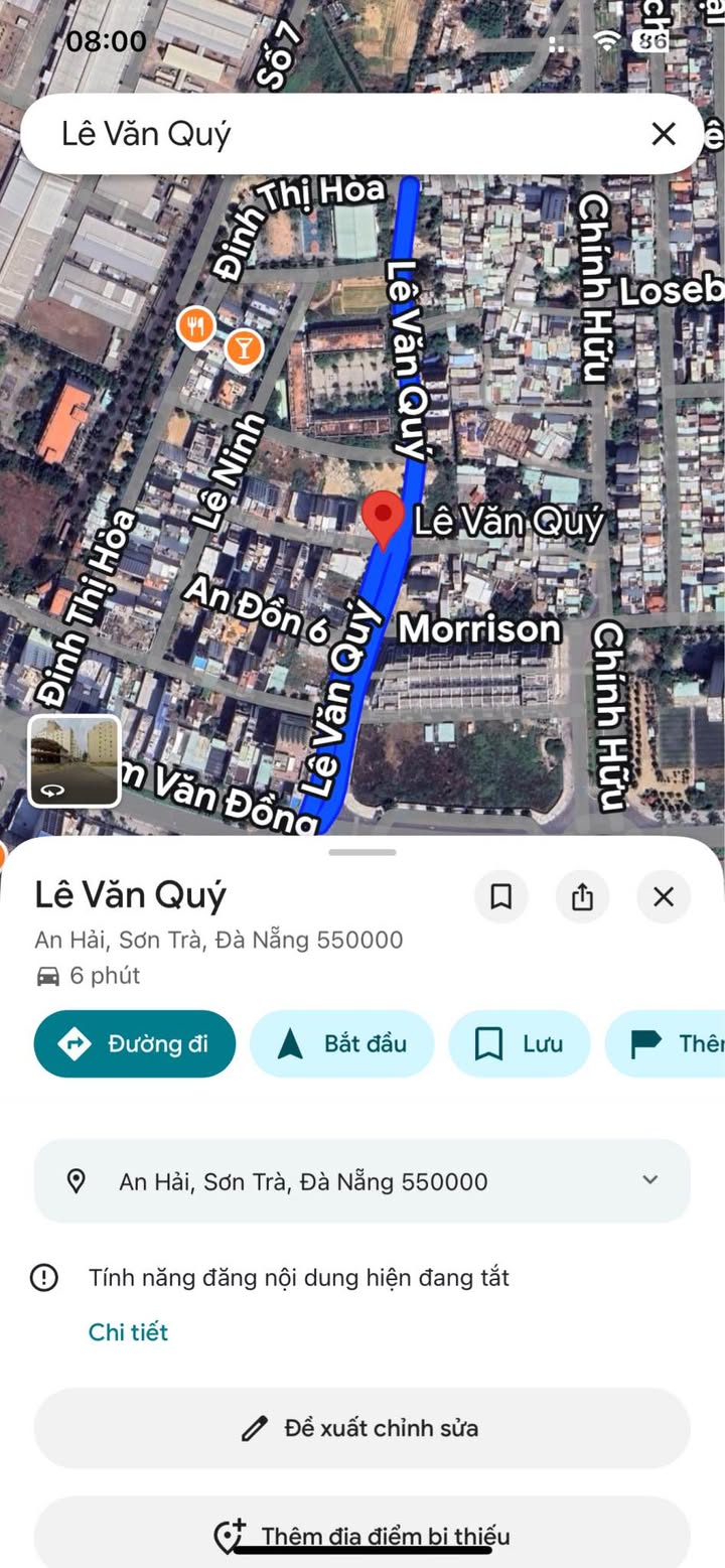 Đất mặt tiền Lê Văn Quý, Sơn Trà 76m² giá 11.7 tỷ - Đầu tư sinh lời bền vững!