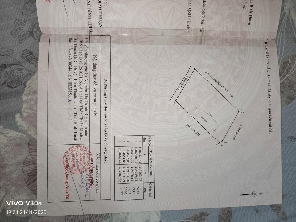 Đất thổ cư 353m² tại Hàm Cường, Hàm Thuận Nam, Bình Thuận - Giá chỉ 2 tỷ!