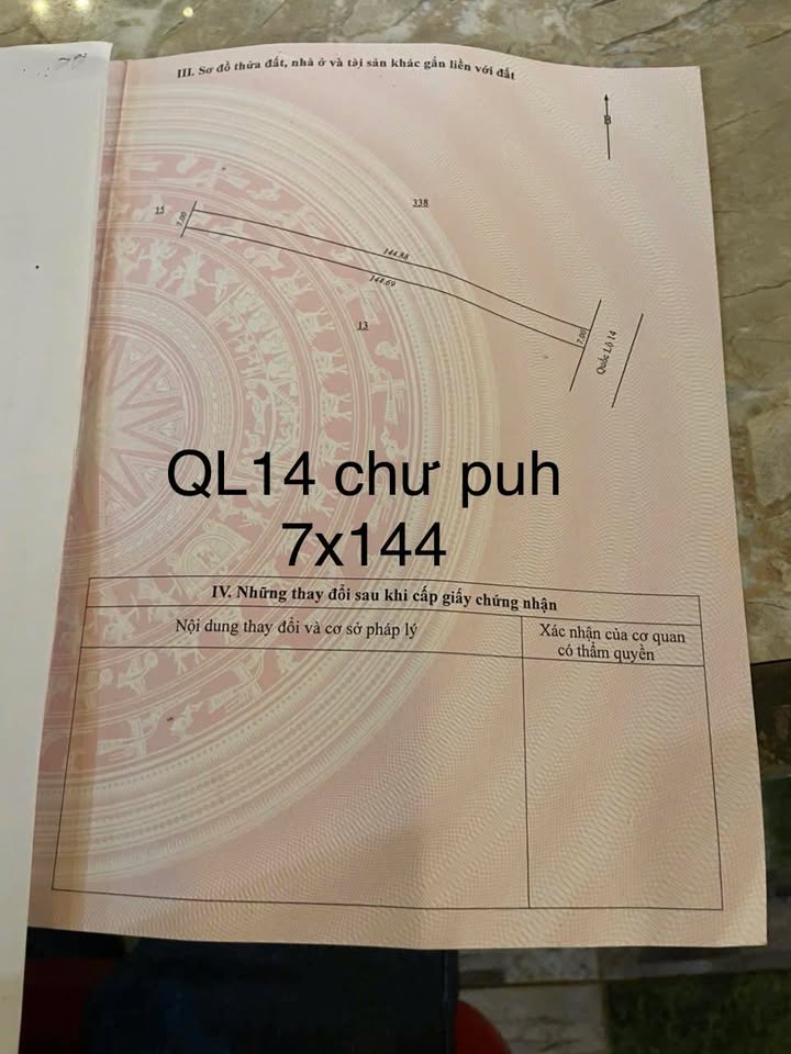 Đất nền mặt tiền QL14, xã Ia Dreng, 1008m² chỉ 1.33 tỷ - Cơ hội đầu tư tuyệt vời!
