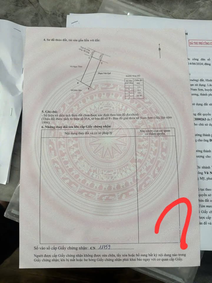 Đất nền Cống Mỹ, Nam Sơn 41.3m² giá 890 triệu - Cơ hội đầu tư hiếm có!