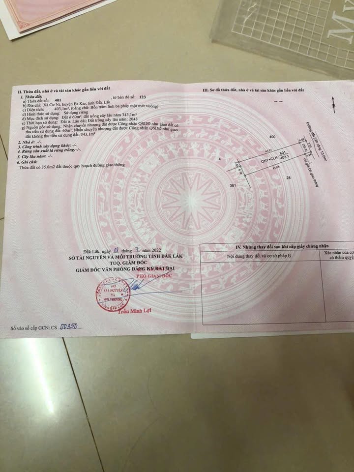 Đất nền Cư Ni, Ea Kar 337.5m² giá chỉ 600 triệu - Cơ hội đầu tư tuyệt vời!