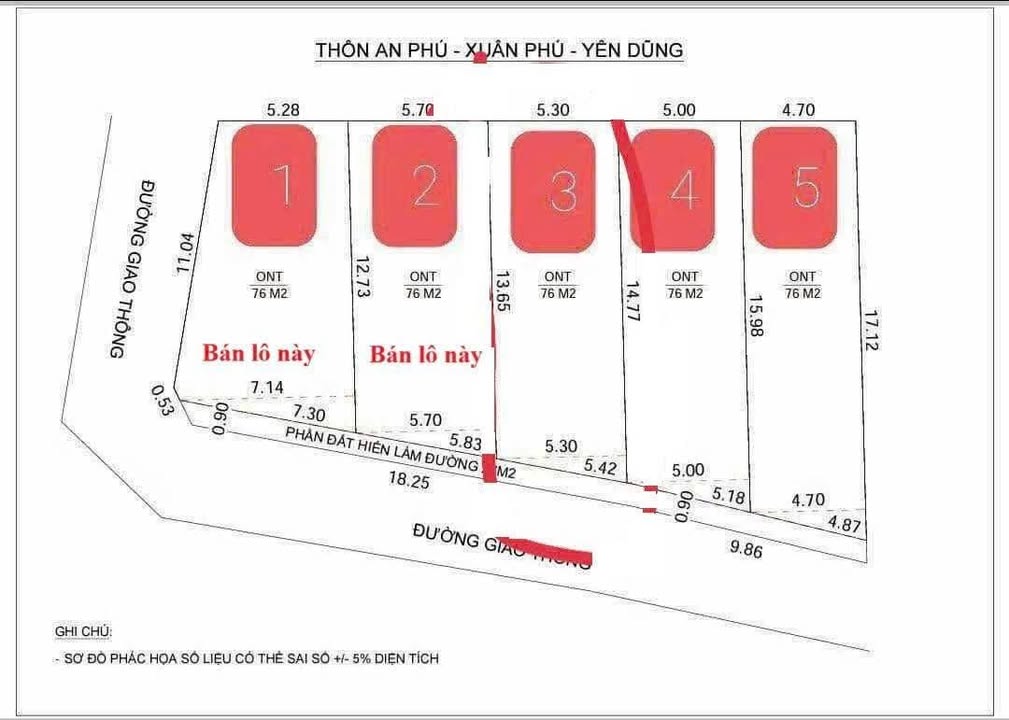 Đất nền liền kề tại An Phú, Yên Dũng - Giá chỉ 600 triệu!