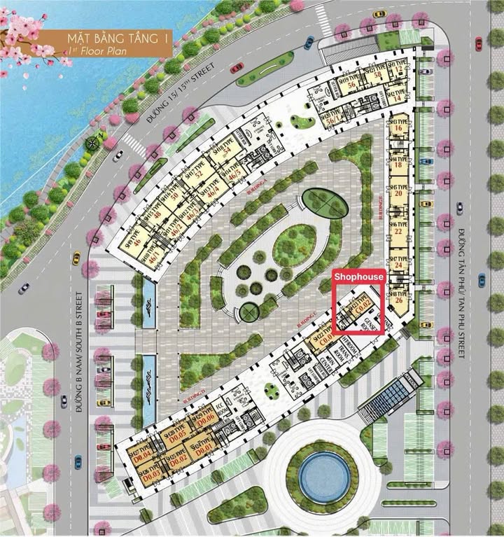 Shophouse The Peak M8 Midtown quận 7 105m² giá 22 tỷ - Nhận nhà ngay!