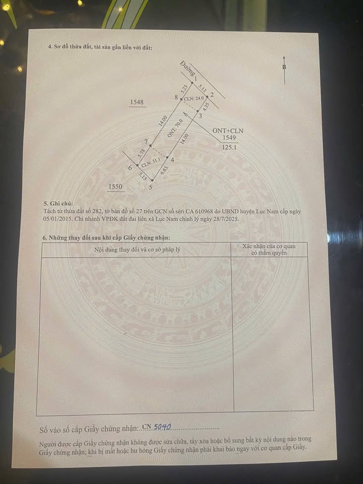 Đất nền Tam Dị Lục Nam 125m² giá 380 triệu - Sổ hồng sang tên ngay!