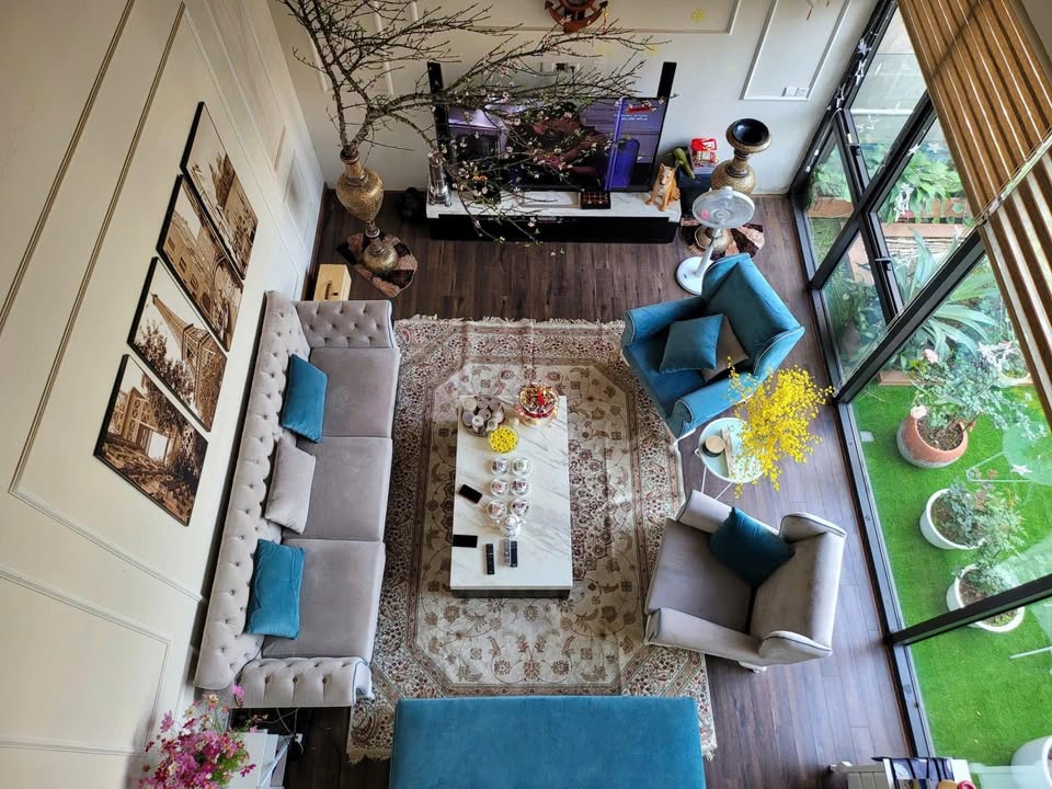 Căn hộ Penthouse Duplex Golden Palace Mễ Trì 338m² giá 29 tỷ - Full nội thất sang trọng!