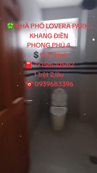 Townhouse Lovera Park Bình Chánh 105m² giá 8.6 tỷ - Sổ hồng chính chủ, nội thất hoàn thiện!