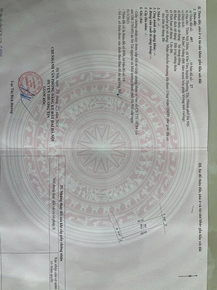 Đất nền Vân Tảo, Thường Tín 84m² giá 3 tỷ - Đầu tư tiềm năng ngay hôm nay!