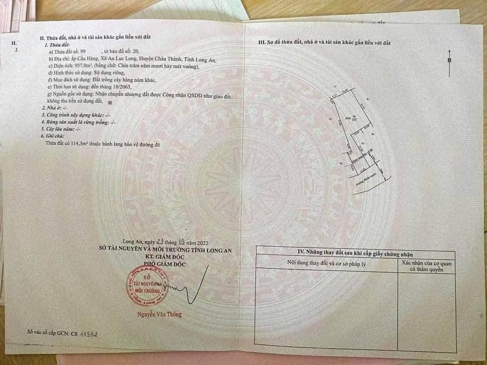 Đất Farm ấp Cầu Hàng, An Lục Long, 1100m² giá 1.3 tỷ - View kênh mát mẻ lý tưởng!