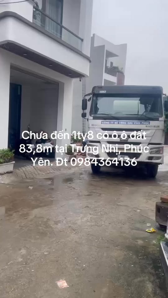 Đất thổ cư Trưng Nhị Phúc Yên 83m² giá chỉ 1.8 tỷ - Cơ hội đầu tư tuyệt vời!