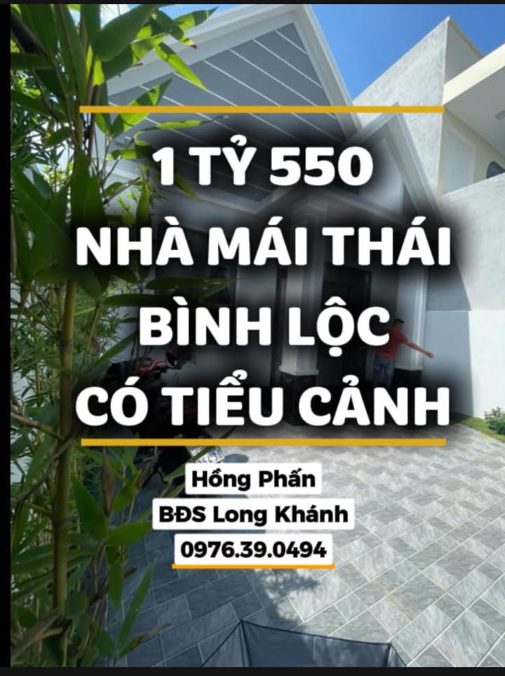 Nhà mái Thái Bình Lộc 107m² giá 1.55 tỷ - Tiện ích vượt trội, vào ở ngay!