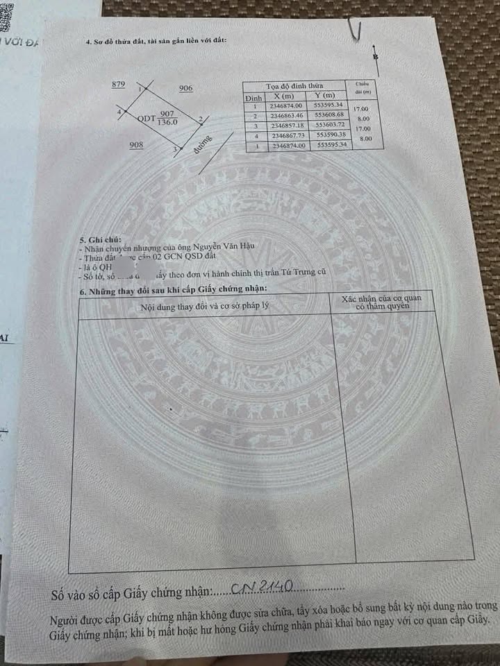 Đất nền KĐT Tứ Trưng Vĩnh Phúc 136m² giá thỏa thuận - Cơ hội đầu tư tuyệt vời!