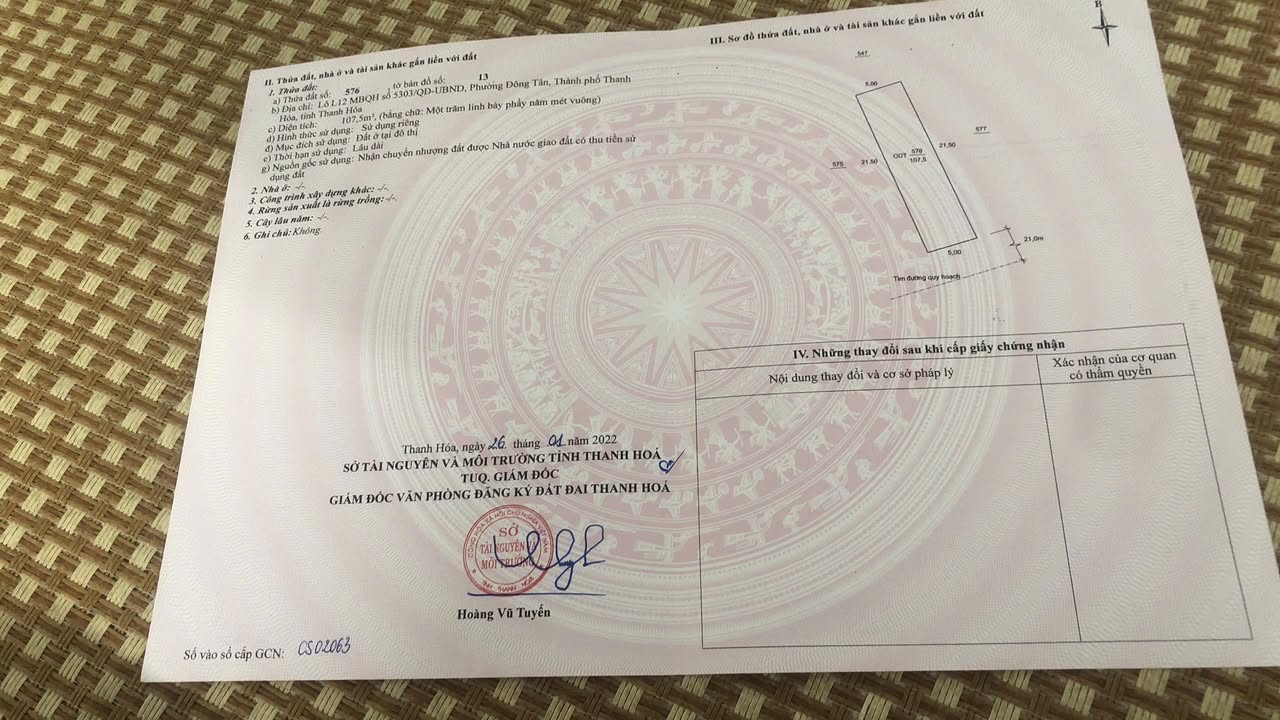 Đất nền đẹp phường Đông Tân 107.5m² - Sổ đỏ chính chủ, giá rẻ bất ngờ!