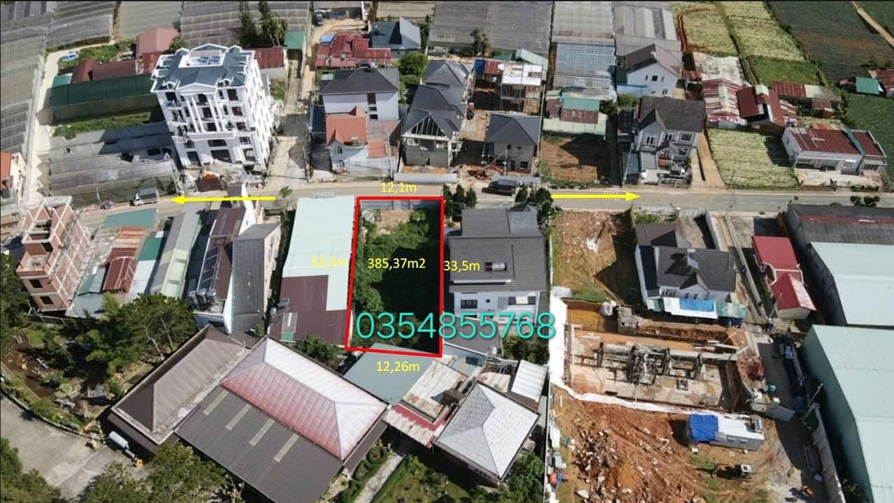 Đất mặt tiền Ngô Tất Tố, Đà Lạt 385m² giá 19 tỷ - Cơ hội đầu tư hiếm có!