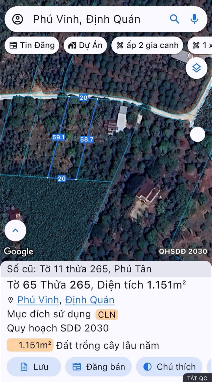 Đất nền 1000m² mặt tiền đường bê tông Xã Phú Vinh, Đồng Nai - Giá chỉ 800 triệu!