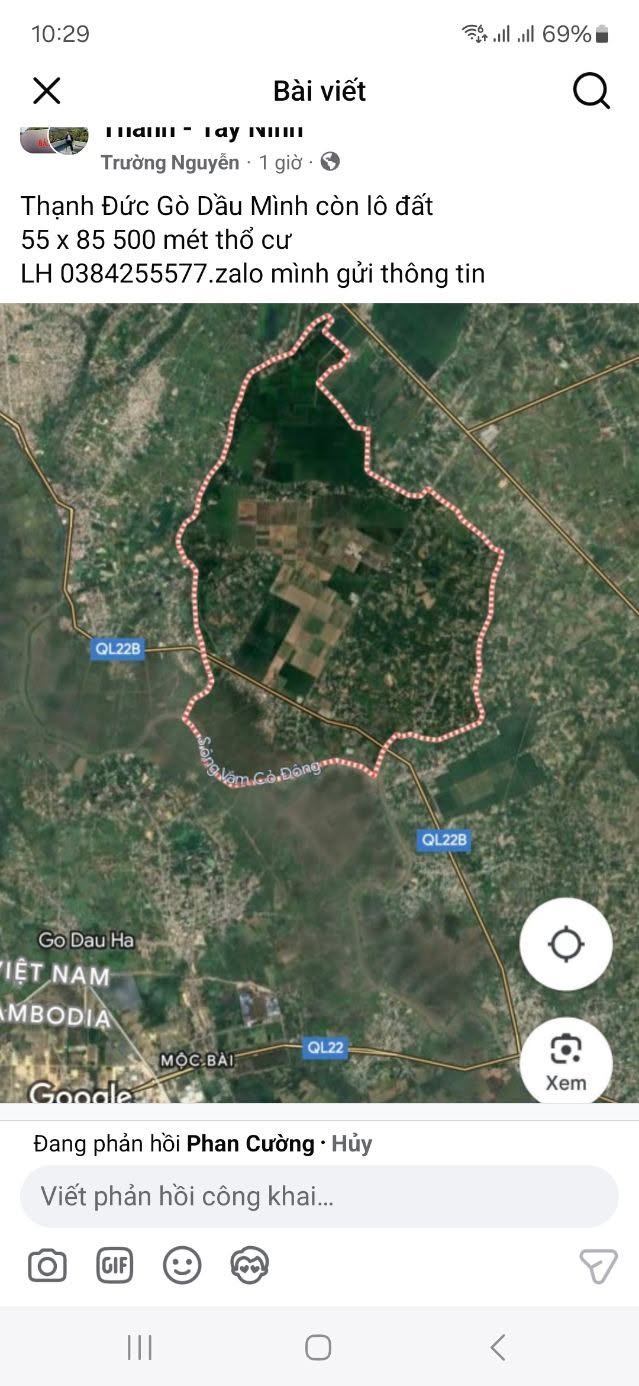 Đất nền Thạnh Đức Gò Dầu 2100m² - Đường nhựa ô tô, gần công ty lớn!