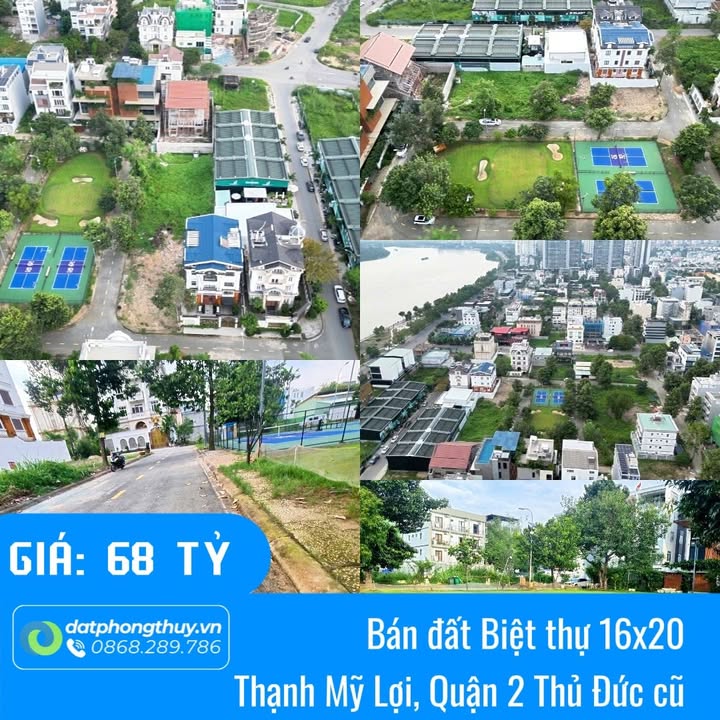 Đất biệt thự 319.2m² Thạnh Mỹ Lợi Quận 2 giá 68 tỷ - View công viên thoáng đãng!